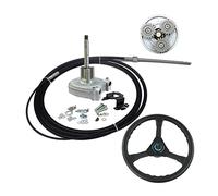 Vuzmode Système de direction mécanique hors-bord marin à engrenage planétaire 11 pieds avec volant câble bateau Remplacement du gouvernail de direction de bateau