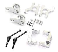 Vuzmode Tasse de Direction Avant en métal, Support de moyeu C, Bras de Suspension, Arbre d'entraînement, Chenille 1/10 RC, for Tamiya, for pièces de Mise à Niveau CC01 Rc(Silver)