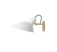 VV Cinquanta Applique Murale Laiton/Blanc avec Switch
