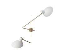 VV Cinquanta Applique Murale Twin Laiton/Blanc