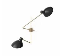 VV Cinquanta Applique Murale Twin Laiton/Noir