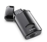 VVAY Briquet Tempête Gaz Rechargeable - Jet Flamme (Gaz Non Inclus)