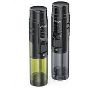 VVAY Pack de 2 Briquets Tempête de Gaz Rechargeables, Flamme à Jet Réglable Allume Gaz. (Vendus sans gaz)