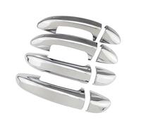 VVBNIN Garnitures poignées Porte Compatible avec VW pour Passat B6 B7 2005-2015 en Fibre De Carbone, Garniture De Poignée De Porte Chromée, Protection Autocollante, Style De Voiture(Chrome Plating)