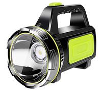 Vvciic Lampe de poche LED rechargeable, puissante lampe de poche rechargeable par USB, lampe de poche portable, lampe de recherche LED super lumineuse, lampe à main étanche pour camping, lampe de