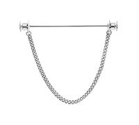 VVCome Épingle à cravate en métal pour homme avec boîte cadeau, Acier inoxydable (plaqué or), Cristal