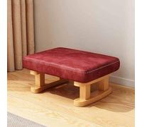 VVDPJLS Banc Ottoman Rectangle Banc Ottoman Poottabe, Poot-Foot Reste, Poue-Tabillère en Cuir, Tabouret de Changement de Chaussure, Table Basse, pour Le Salon, Chambre, Salon (Beige Rouge) Innovate