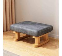 VVDPJLS Banc Ottoman Rectangle Banc Ottoman Poottabe, Poothand Reste, Poue Pouffe en Cuir, Tabouret de Changement de Chaussure, Table Basse, pour Le Salon, Chambre, Salon (Beige Gris) Innovate