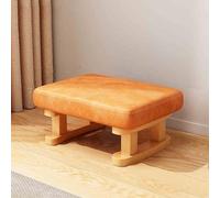 VVDPJLS Banc Ottoman Rectangle Banc Ottoman Poottol, Poot-Foot Reste, Poue-Tabillard en Cuir, Tabouret de Changement de Chaussure, Table Basse, pour Le Salon, Chambre, Salon (Orange Beige Innovate