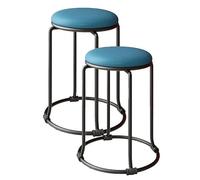 VVDPJLS Chaises d'empilement , tabourets d'empilement, Tabouret Rond créatif Tabouret de Salle à Manger Noire Salon de canapé métal taboure Tabouret à Changement de taboule Innovate