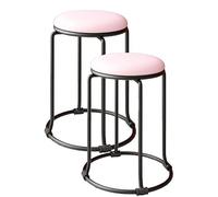 VVDPJLS Chaises d'empilement , tabourets d'empilement, tabourets Ronds créatifs Tabouret de Salle à Manger Noire Salon de canapé métal Tabouret à Roues à Changement de taboule Innovate