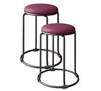 VVDPJLS Chaises d'empilement , tabourets d'empilement, tabourets Ronds créatifs Tabouret de Salle à Manger Noire Salon de canapé métal Tabouret à Roues à Changement de taboule Innovate