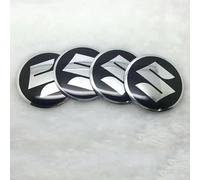 VVEIDIA Auto Cache Moyeu pour Suzuki Samurai 1981-2003, Centre de Roue Autocollants Aluminium Anti-Poussière Capuchon Central Jante Décoratio Stickers Accessoires,G-56.5mm