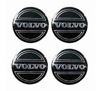 VVEIDIA Auto Cache Moyeu pour Volvo XC60 2013-2017, Centre de Roue Autocollants Aluminium Anti-Poussière Capuchon Central Jante Décoratio Stickers Accessoires,F-56mm