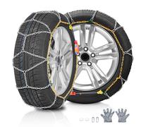 VEVOR Chaînes à Neige 2 Pièces, Chaînes de Pneus Antidérapantes, en Acier Allié au Manganèse, Conduite Sécuritaire, Accessoires d’Urgence pour Voitures, Camionnettes, SUV et Camions, Pick-up