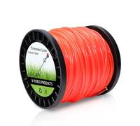 VVFLED Bobine de fil rond en nylon 095 très résistant pour tondeuse à gazon, tondeuse, orange, 2,4 mm x 100 m