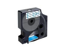 VVHKMSIL 10pcs 45013 Ruban D1 Compatible 12 mm Étiquette Cassette Ribbon Fonctionne avec 45010 45016 45017 45018 Compatible avec Le gestionnaire d'étiquettes 160 280(Blue on Clear)