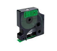VVHKMSIL 10pcs 45013 Ruban D1 Compatible 12 mm Étiquette Cassette Ribbon Fonctionne avec 45010 45016 45017 45018 Compatible avec Le gestionnaire d'étiquettes 160 280(Black on Green)