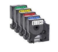 VVHKMSIL 10pcs 5pcs 45013 Black on White Compatible Rape D1 45010 45018 45021 Fonctionne avec LabelManager 160 280 260D Machine d'impression d'étiquette(5Mixed Colors)