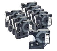 VVHKMSIL 10pk 45013 Étiquette de Bande Compatible avec Les Fabricants d'étiquettes D1 Fonctionne avec des modèles 45013 de Largeur de 12 mm(Black on White)