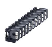 VVHKMSIL 18489 Tape d'étiquette en Nylon 19 mm Compatible avec 5200 4200 Makers Labelers Flexible Nylon Label Black on White(10PK)