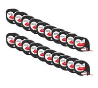 VVHKMSIL 20pk Noir sur des Bandes d'étiquette en Plastique Blanches compatibles avec la Machine d'étiquette LT-100H Fonctionne avec EVA LT100H Case 91201(Black on Red)