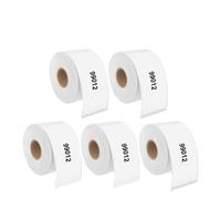 VVHKMSIL 5 Rouleaux 99014 Papier Thermique Compatible avec 99010 99012 99014 11352 11354 11355 LW Works avec 450 450 Turbo Printers(99012)