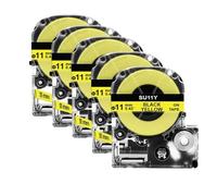 VVHKMSIL 5pcs SU5S Tube Compatible Compatible Compatible avec 3 mm 5 mm Les Bandes d'étiquettes 11 mm fonctionnent avec LW300 LW400 Maker(11mm Yellow)
