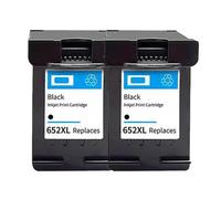 VVHKMSIL 652xl 652 Cartridge Encre Remplacement de Remplacement de Bureau 1115 1118 2135 2136 2138 3635 3636 3835 4535 Imprimantes(2 Black)