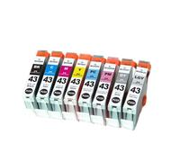 VVHKMSIL BCI43 Cartouche à Encre Compatible Compatible avec Pixus Pro 100 Pro 100s L'imprimante Fonctionne avec la Version Japonaise(3 Set)