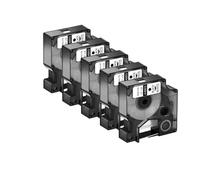 VVHKMSIL Black on White 12 mm A45013 Tape d'étiquette Compatible avec Les modèles d'imprimante d'étiquette D1 100 120p 150 155 160 5 PCS