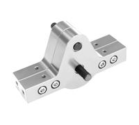 VVHKMSIL Boîtier de Transfert en Aluminium CNC 17T 37T, Dispositif de Pont de boîte de Vitesses Compatible avec Le châssis D110 de Voiture sur chenilles 1/10 RC(Silver)