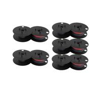 VVHKMSIL Calculateur de Bobine jumeau Universel Ruban GR24 Nukote Compatible BR80C Dataproducts R3027 Porelon 11216 El 1197 P III Black Red(5 Pcs)