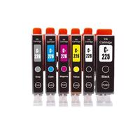 VVHKMSIL Cartouche à Encre Compatible Compatible avec PGI225 CLI226 PGI225 CLI226 Fonctionne avec IP4820 IP4920 MG6220 MG6120 MG5320 MX882(6color 1 Set)