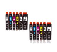 VVHKMSIL Cartouche à Encre Compatible Compatible avec PGI225 CLI226 PGI225 CLI226 Fonctionne avec IP4820 IP4920 MG6220 MG6120 MG5320 MX882(6color 2 Set)
