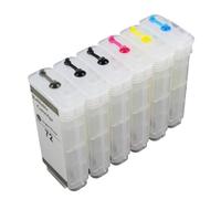 VVHKMSIL Cartouche à Encre de 130 ML Refipillable Compatible avec 727 727 Designjet T920 T930 T1500 T1530 T2500 T2530 Imprimantes vides sans Puce
