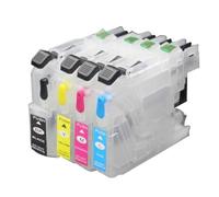 VVHKMSIL Cartouche à Encre Rechargeable avec Puce à Arc Compatible avec MFC-J460DW J480DW J680DW J880DW J885DW MFC-4320DW MFC-J485DW Printer(LC263)