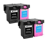 VVHKMSIL Cartouche à Encre XL Compatible Compatible avec 123 XL Works avec 123 Deskjet 1110 2130 2132 2133 2134 3630 3632 3637 3638 Printeurs(2SET)