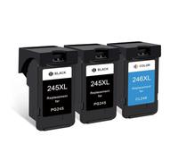 VVHKMSIL Cartouche d'encre 245xl 246xl Remplacement de l'imprimante IP2820 MX492 490 Mg2420 2520 2920 TS202(3 Pcs)