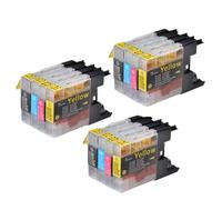 VVHKMSIL Cartouche d'encre Compatible avec LC12 LC40 LC71 LC73 LC75 LC400 LC1220 LC1240 Fonctionne avec Les modèles d'imprimante MFC-J6910CDW J6710CDW J840N(3set)