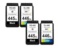 VVHKMSIL Cartouche d'encre de Remplacement PG445 CL446 XL Compatible avec MX494 MG2440 MG2540 MG2940 MG2942 2944(2Black 2Color)