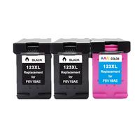 VVHKMSIL CARTRIDE DE Cartridge À L'ENK 123XL COMPATIBLES Works avec BURANCE 1110 2130 2132 2133 2134 3630 3632 4513 IMPRIMES(2Black 1Color)