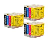 VVHKMSIL Cartridge à Encre Compatible LC10 LC37 LC51 LC57 LC960 LC970 LC1000 Compatible avec DCP 130C 135C 150C 330C 350C Remplacement de l'imprimante(3SET)