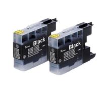 VVHKMSIL Cartridge Encre LC12 40 71 73 75 400 1220 1240 Compatible avec DCP-J525W J725DW MFC-J430W J625DW J6510 J6710 J6910 J825 J5910DW Imprimeurs 2PCS(Black)