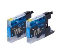 VVHKMSIL Cartridge Encre LC12 40 71 73 75 400 1220 1240 Compatible avec DCP-J525W J725DW MFC-J430W J625DW J6510 J6710 J6910 J825 J5910DW Imprimeurs 2PCS(Cyan)