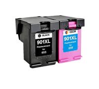 VVHKMSIL Cartridge Ink 901XL Fonctionne avec 901 Officieux 4500 J4580 J4550 J4540 4500 J4680 J4524 J4535 J4585 imprimantes(1Black 1Color)
