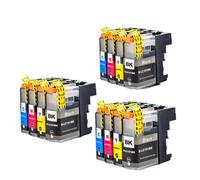 VVHKMSIL Cartridge Ink LC101 LC103 Compatible avec DCP-J152W MFC-J245 MFC-J285DW MFC-J450DW MFC-J470DW MFC-J475DW Primer(3 Set)