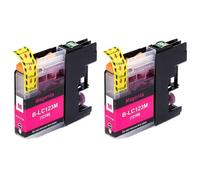 VVHKMSIL Cartridge Ink LC123 LC121 Compatible avec DCP-J4110DW J132W J152W J552DW J752DW MFC-J470DW J650DW J870DW J245 Printers 2PCS(2PCS Magenta)