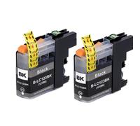 VVHKMSIL Cartridge Ink LC123 LC121 Compatible avec DCP-J4110DW J132W J152W J552DW J752DW MFC-J470DW J650DW J870DW J245 Printers 2PCS(2PCS BK)