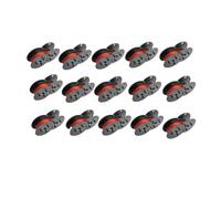 VVHKMSIL Compatible avec Les Machines à écrire GR24BR Olympia Double Pack Din 2103 DIN 32755 Black Red 12,7 mm x 5,5 m(15 Pcs)